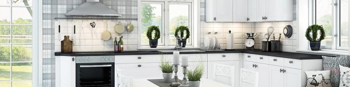 Hvidt romantisk sylt køkken Vordingborg