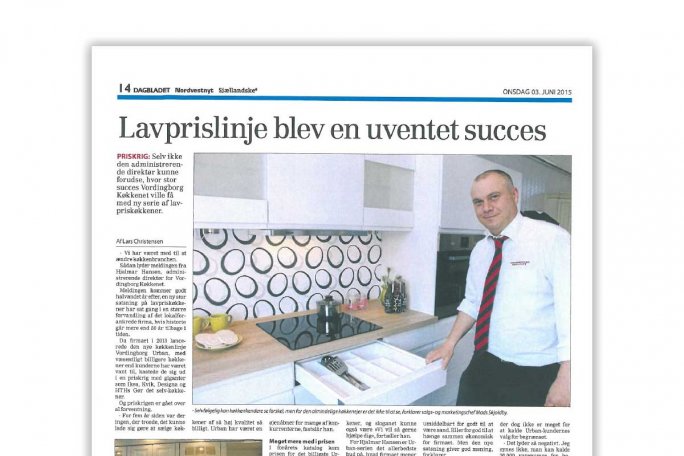 Artikel om Vordingborg Køkkenets lavprislinje