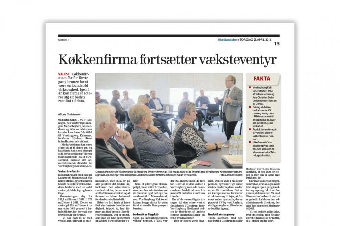 Artikel om Vordingborg Køkkenets væksteventyr