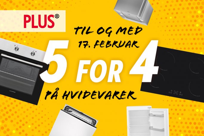 Hvidevarekampagne: 5 for prisen på 4 – billigste er gratis!