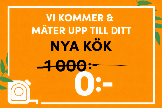 Vi kommer og mäter upp till ditt nya kök
