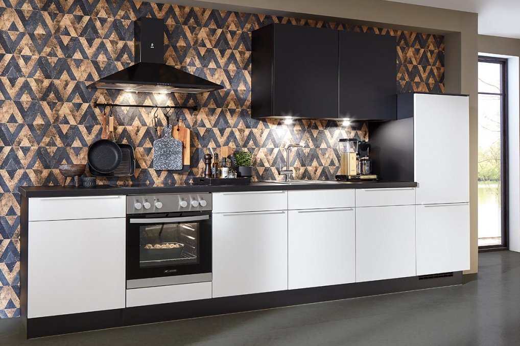 Sort og hvidt Easytouch køkken