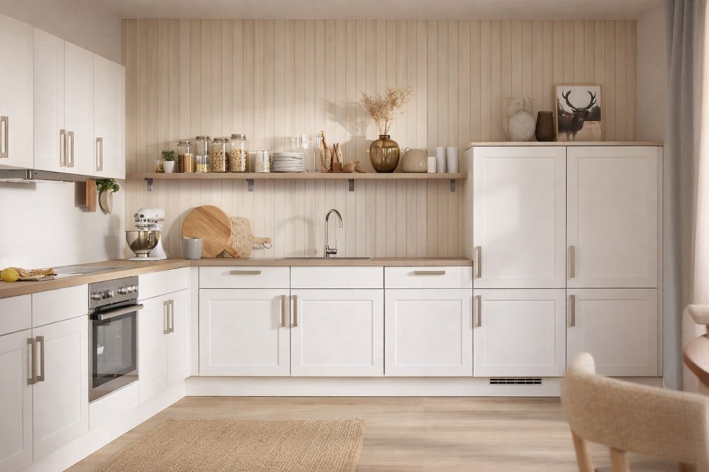 Køkken med fyldningslåger