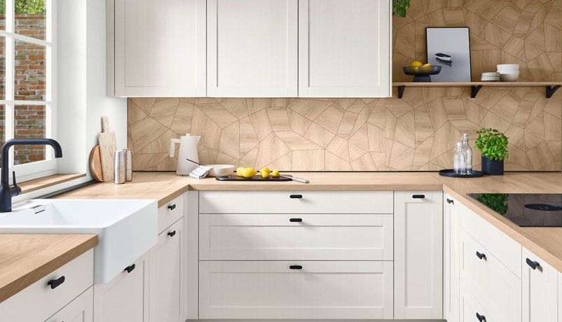 Frame rammelåge til køkken i hvid