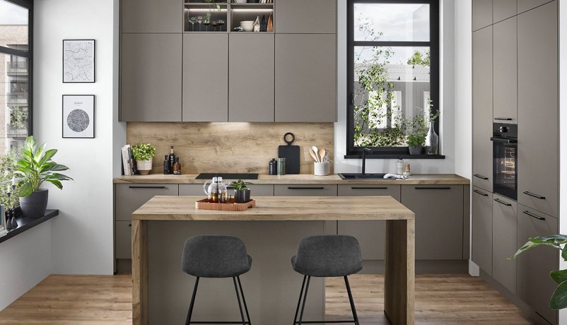 Få et flot køkken i taupe grey