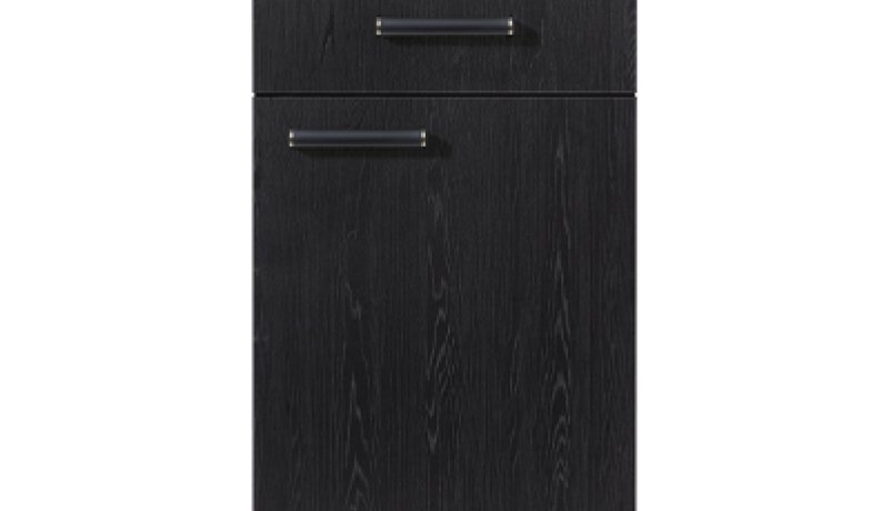 Structura, sort låge, nyt badeværelse, Vordingborg Køkkenet