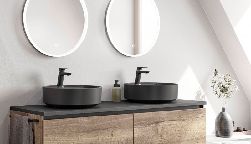 Bordplade til badeværelset med fritstående vask