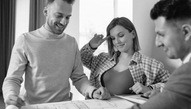 Par får rådgivning til design af eget køkken