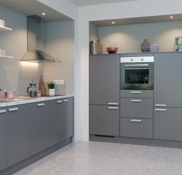 Se dette flotte Senso-køkken i skifergråt