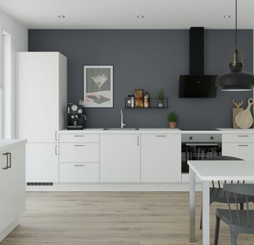 Lyst og lækkert køkken med antismudsoverflade